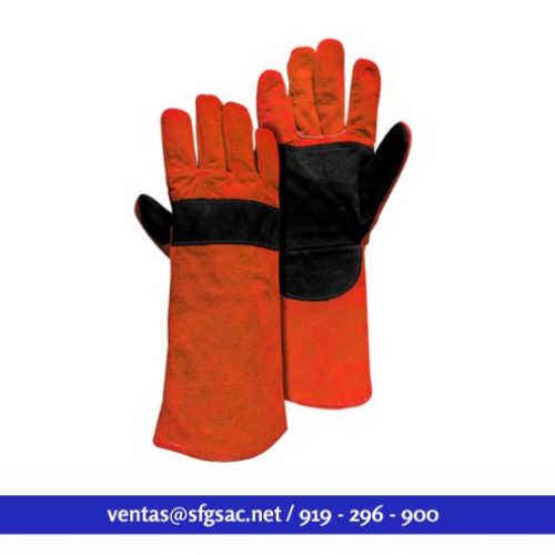 Steelpro, Guante Cuero Soldador Naranjo Negro, 1/Paquete